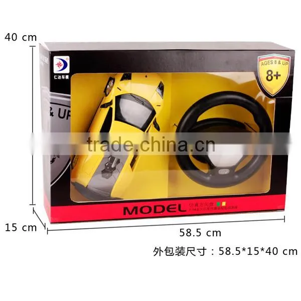 1:14 High imitation RC model Racing car with steering wheel with light and music, top racing rc car, high speed imperial racing