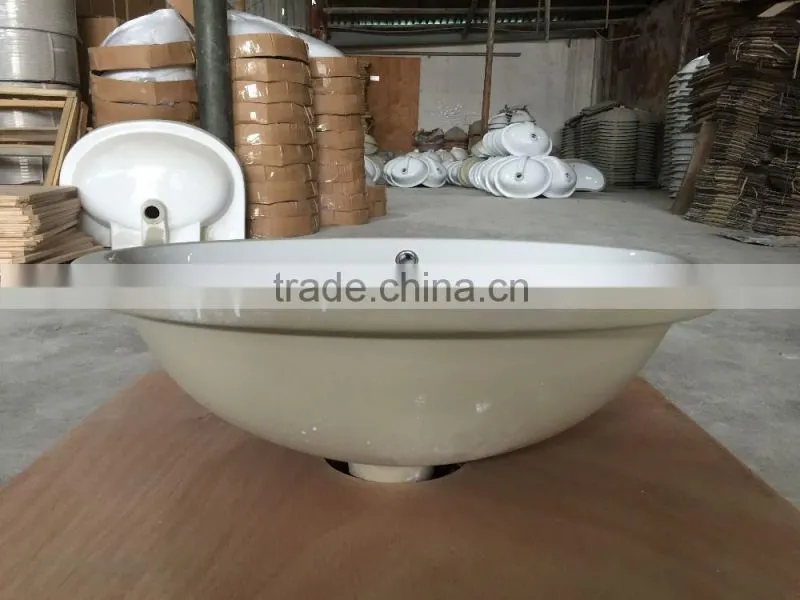 Ceramic round circular under counter wash basin price