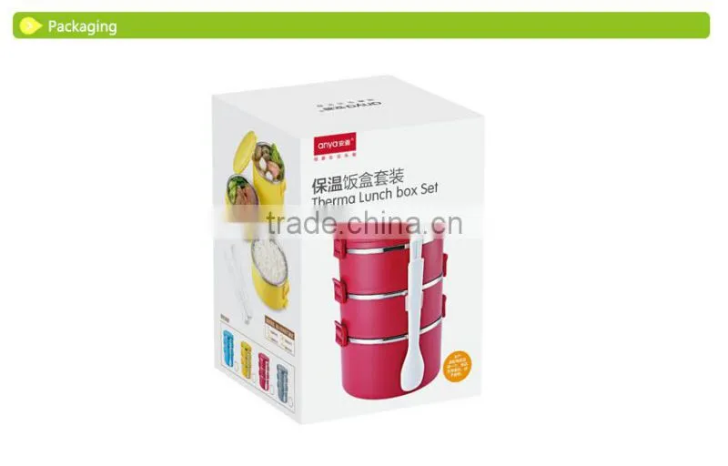 D672 outdoor portable therma stainless steel chamber preservation lunch box set