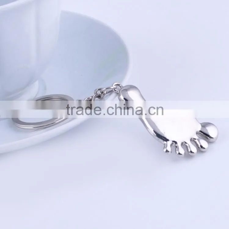 Wholesale Custom Promotional Gifts Key Ring Foot Shape Keychain