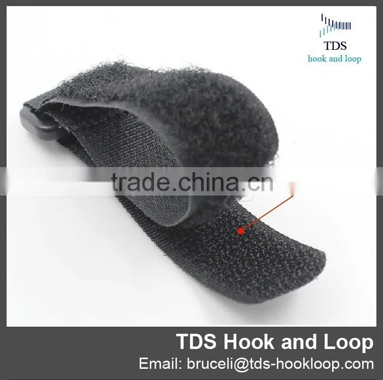 customized reusable hook and loop plastic buckle strap