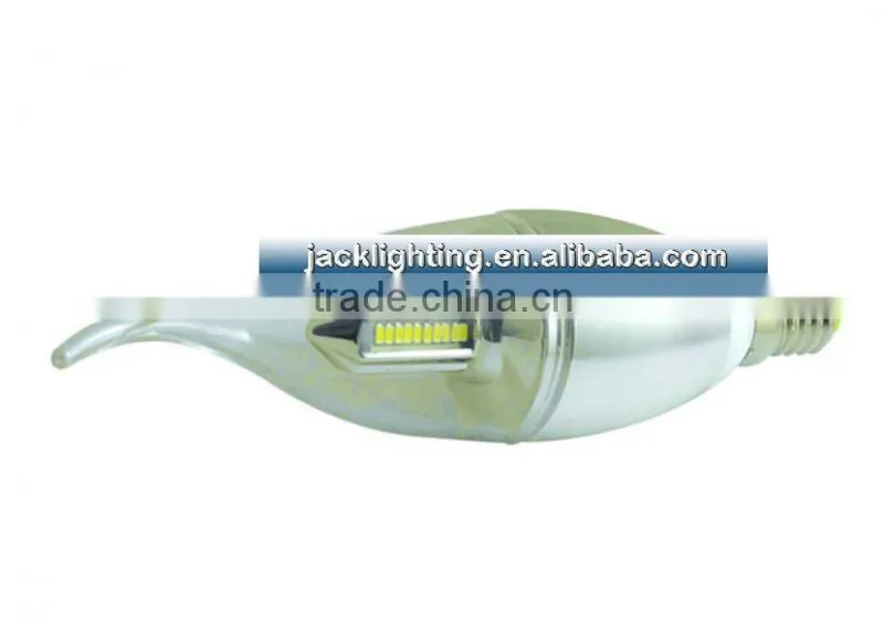 Promotional good quality 220V e14 led candle lamp 3w, candle led light fixture