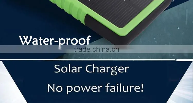 new products portable 8000mAh Solar Power Bank External Battery Mobile Charger For iPhone HTC