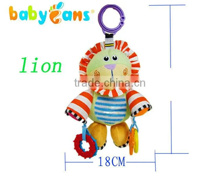 Babyfans baby teething ring toys baby rattle toy with plush elephant cheap toys from china