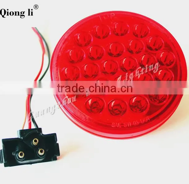 12V red 4" round factory directly best price truck led signal light
