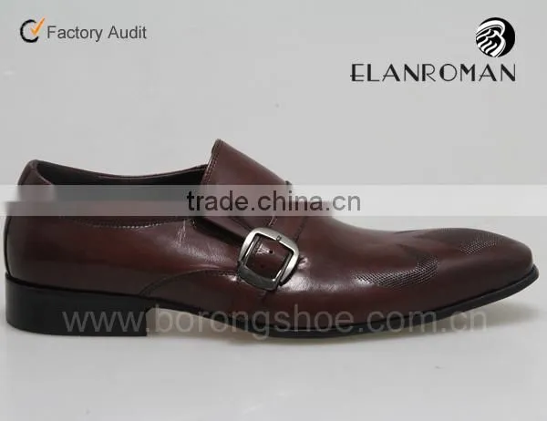Fashion pointed toe leather men shoe