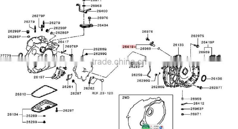 AT Speed Sensor For Mitsubishi L200 Sport Pajero 4D56 KB4T KH8 KH9 4M41 V93 V97 V98 K96 CS3A MR518300 MR534577 8651A111 MD759163