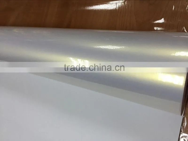 Best Selling 1.52*20m pearl chameleon white film for car sticker, white to gold car wrapping film