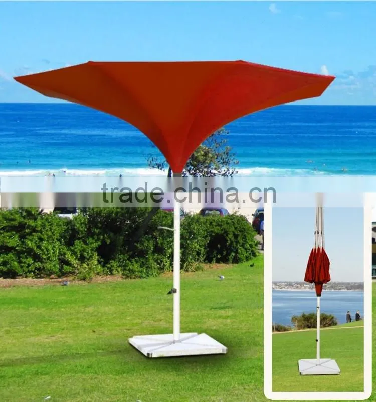 Trendy Unique Design Decorative Flower Shape Outdoor Patio Garden Pool Side Outside-in Upside Tulip Mushroom Inverted Umbrella