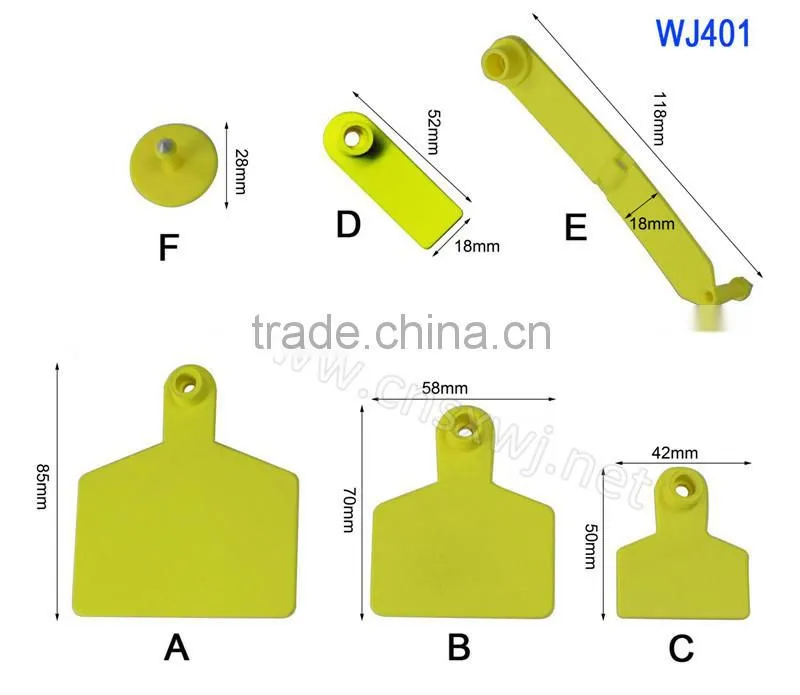 Cattle Breeding wholesale price plastic barcode ear tags WJ401-BF