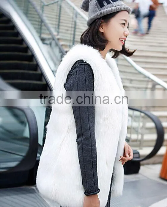 QYQX-001 High quality blue fox fur vest