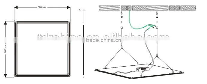 600x600mm led panel light