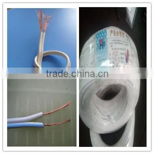 flexible paralleled red black pvc copper cca speaker cable wire
