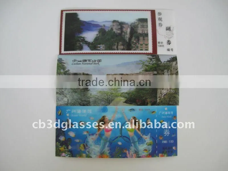 seaworld 3d lenticular tickets making for promotion