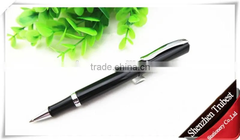 Silver clip metal pen , Promotional metal ball pen silver black