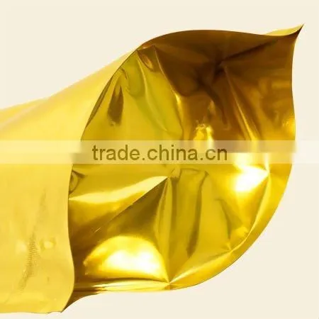 Golden foil standing bag with oneway valve