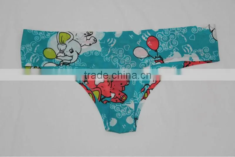 2014 Latest Design Cartoon Print Seamless Hot Girls G strings