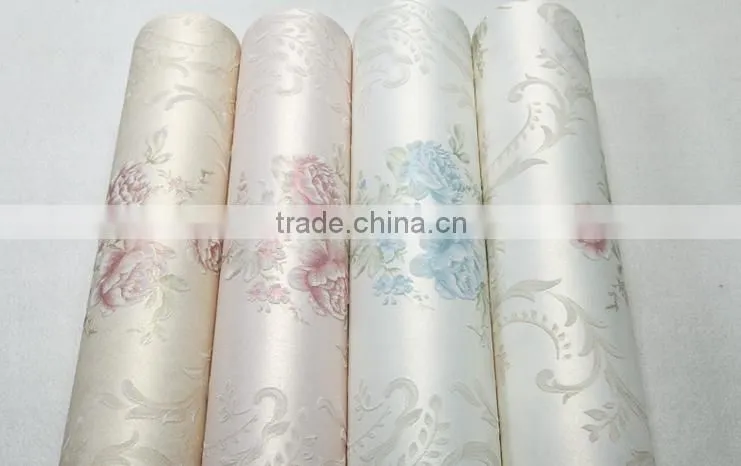 interior design wall paper decoration flowers 3d wall paper design