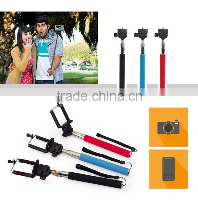 Best selling selfie stick extendable Bluetooth monopod plus Selfie Monopod with shutter remote button no charging