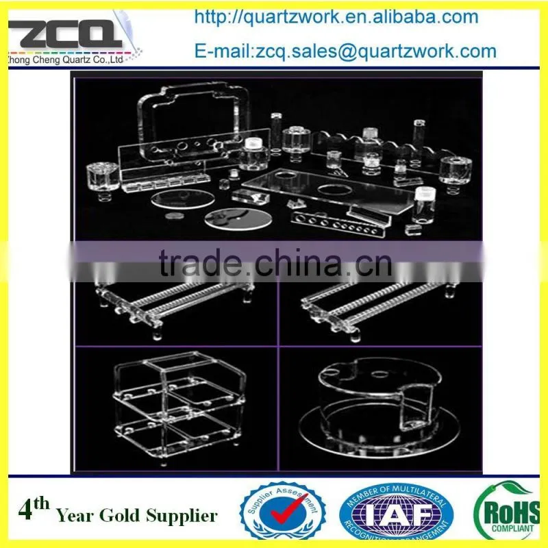 High quality polished quartz glassware