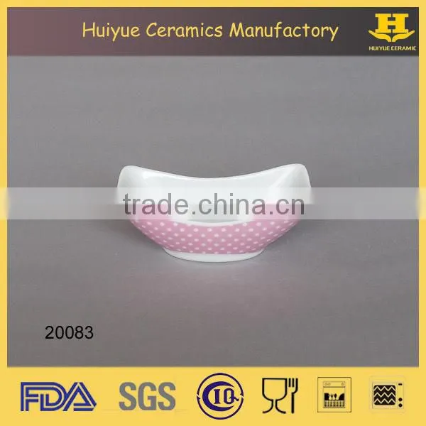 ceramic decal printing square snack dishes