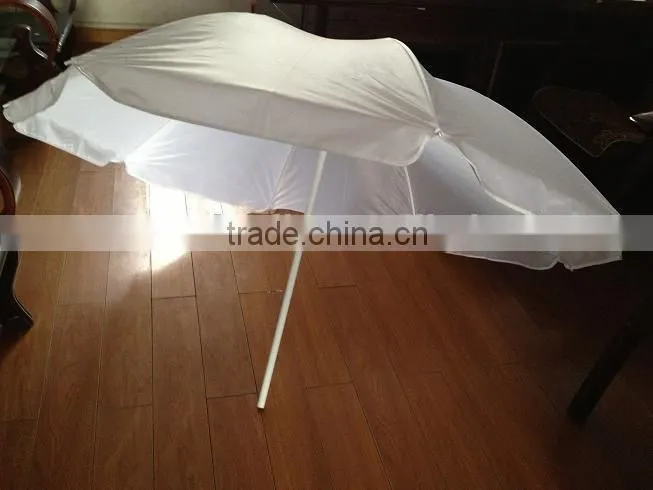 beach white umbrellas