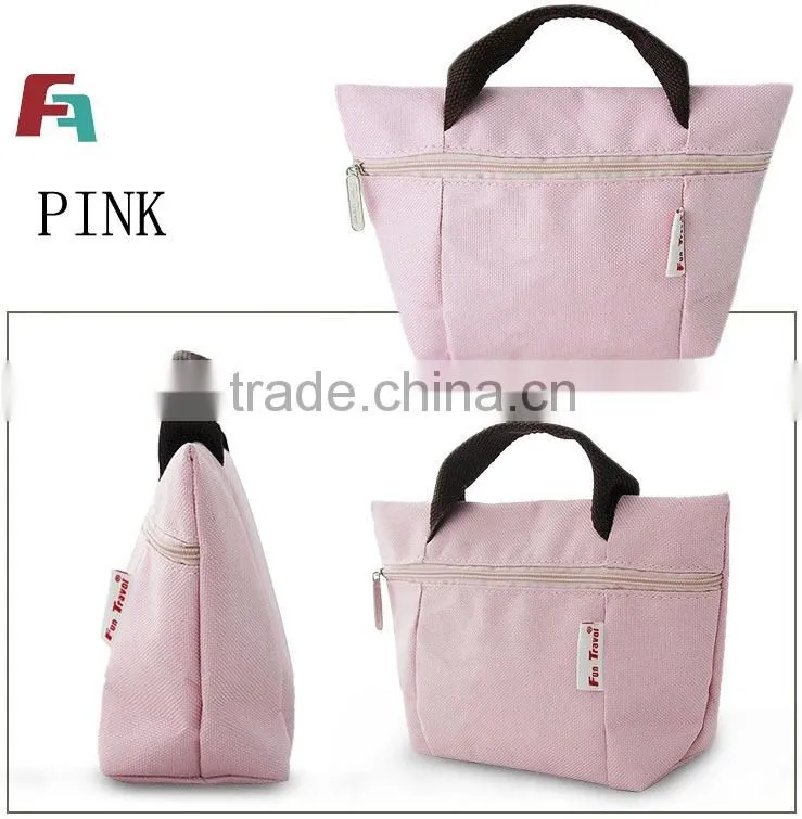 Practical solid color tote bag foldable lady bags handbag
