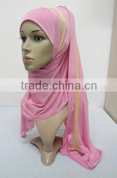 H301 latest one piece instant hijab with shawl,muslim scarf