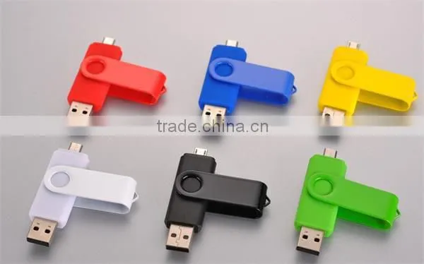 Factory Price High Quality Real Capacity Promotional Rotatable OTG USB Flash Drive 16G For All Smartphones