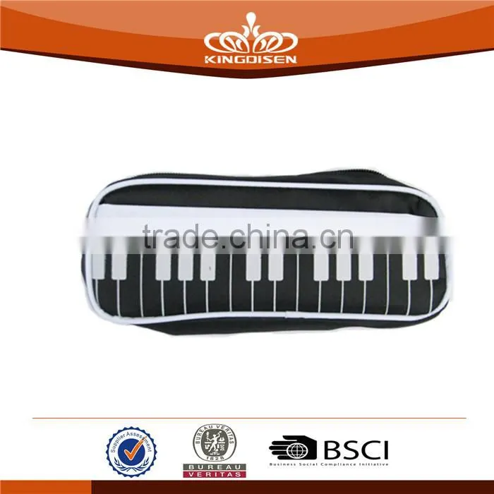 cute piano keys print pencil case