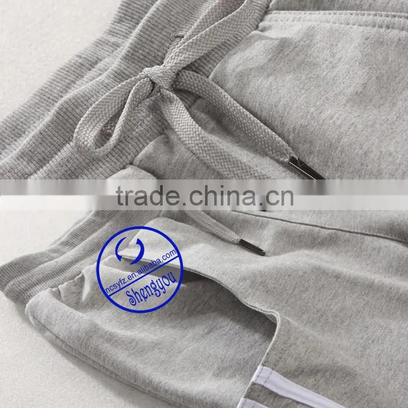 2015 custom wholesale quality womens grey color sport jogger pants