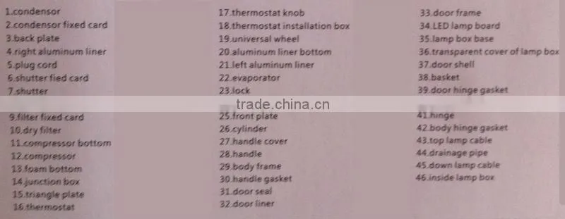 Chest freezer parts