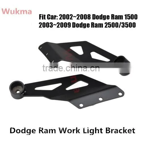 Pair Dodge RAM 1500 2500 3500 50" Straight LED Work Light Bar Roof Mount Brackets