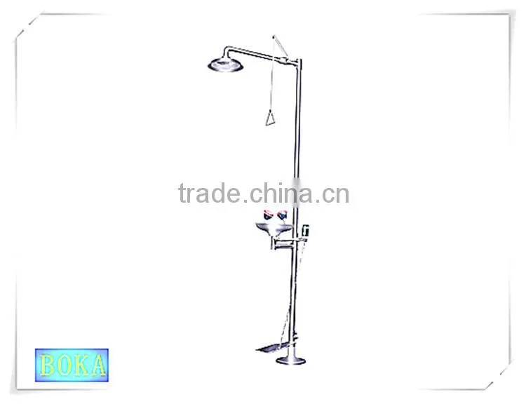Stainless steel portable emergency eye wash shower