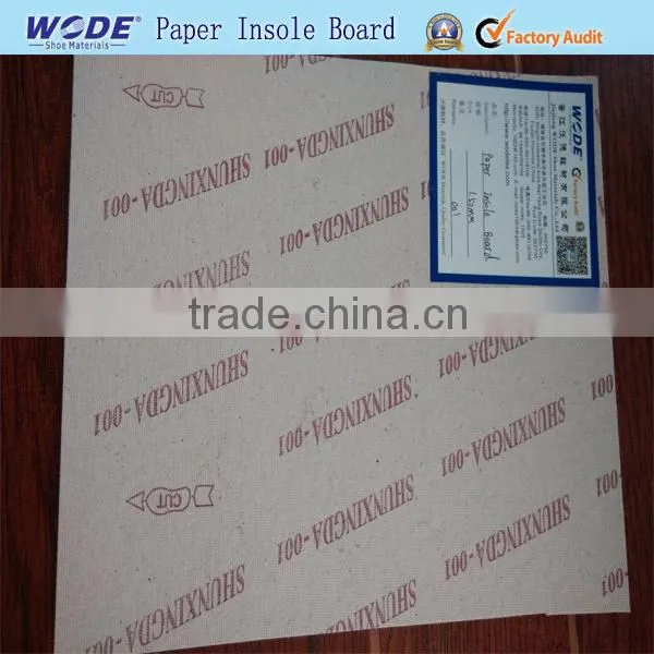 Eco-friendly paperboard for insole for shoe