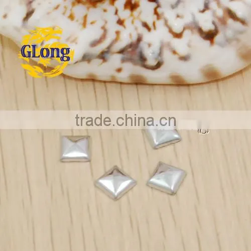 6mm Hot Fix Pyramid Aluminum DIY For clothing bag shoe Accessories Free Shipping #GT101-6Z(001)
