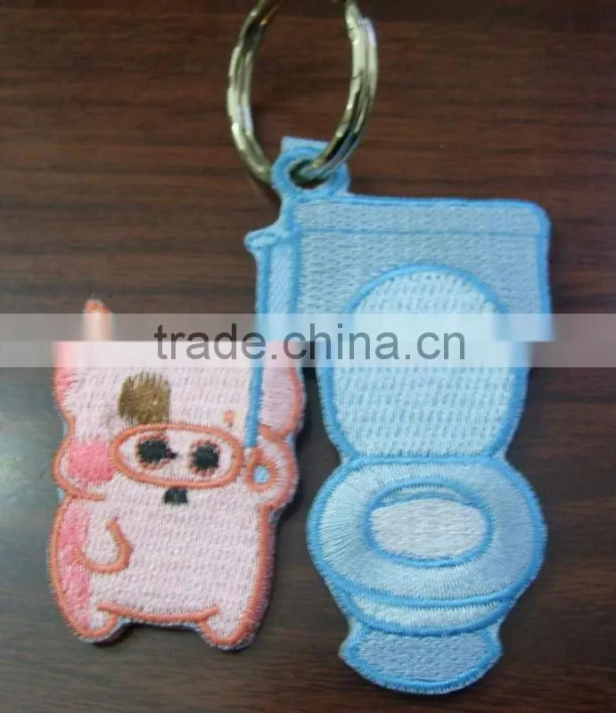 2016 custom keychain emboridered patch