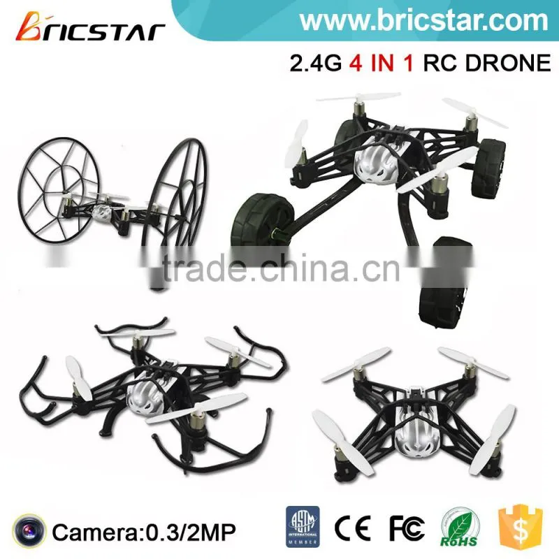 Flying/climbing/slipping 3 IN 1 2.4G rc micro quadcopter with headless mode