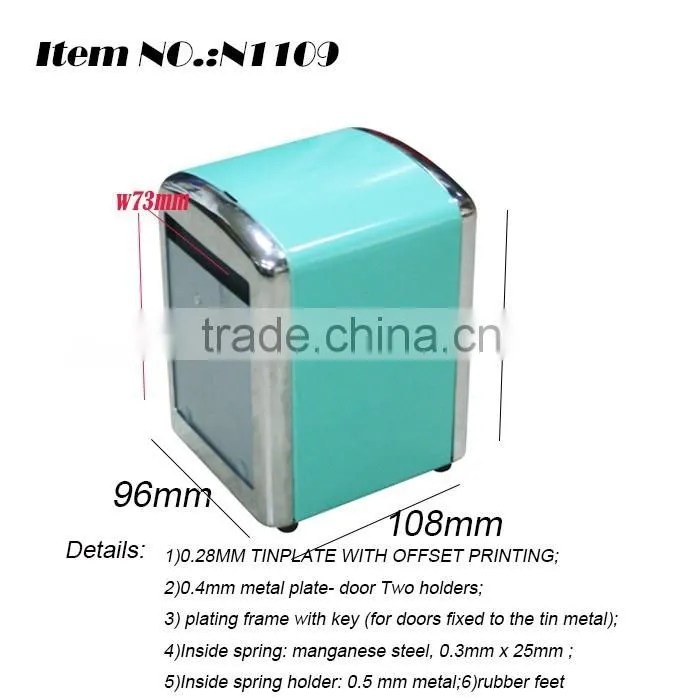 most popular Tin napkin holder/dispenser