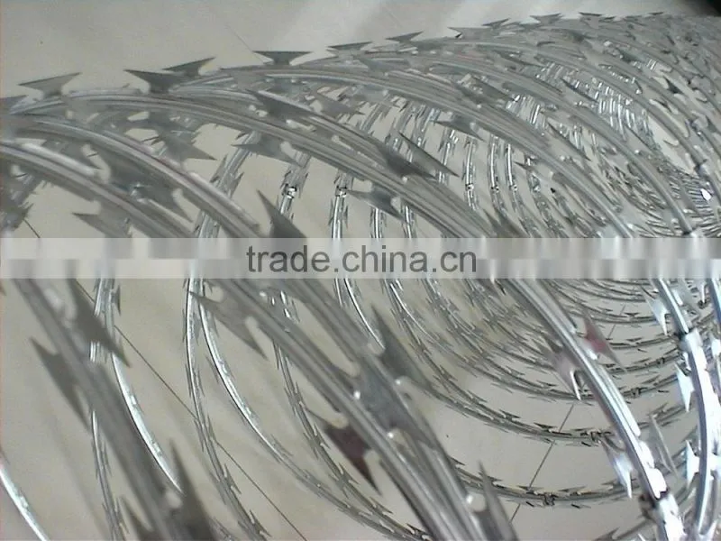 High quality low price outdoor using concertina razor barbed wire security fence