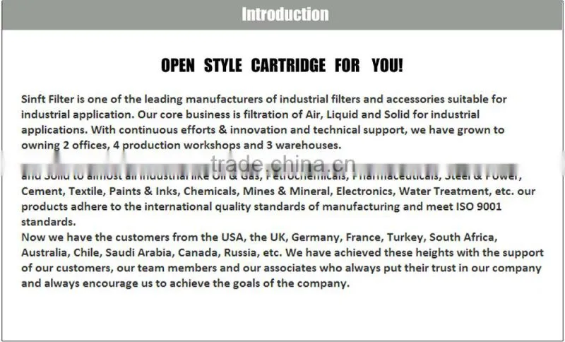 High quality open style cartridges