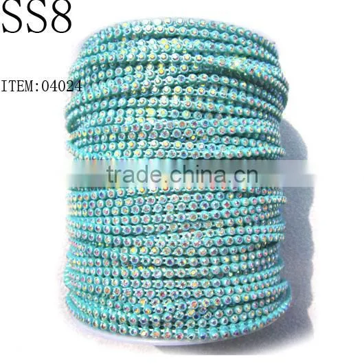 SS8 single rhinestone cup chain