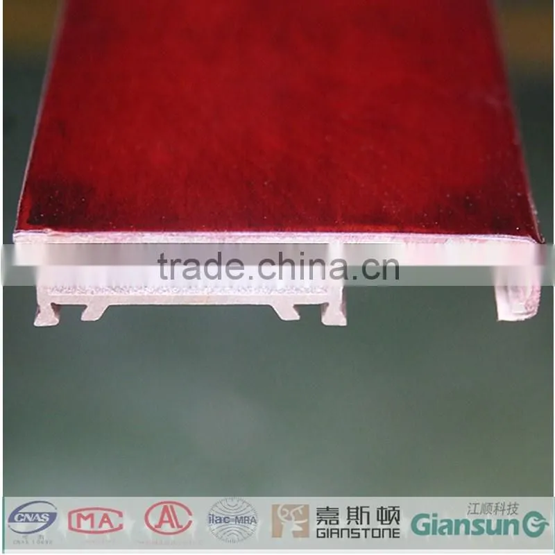American cherry purplish red seal coated aluminium windowdoor and sections/ aluminium extrusion profiles for the window and door