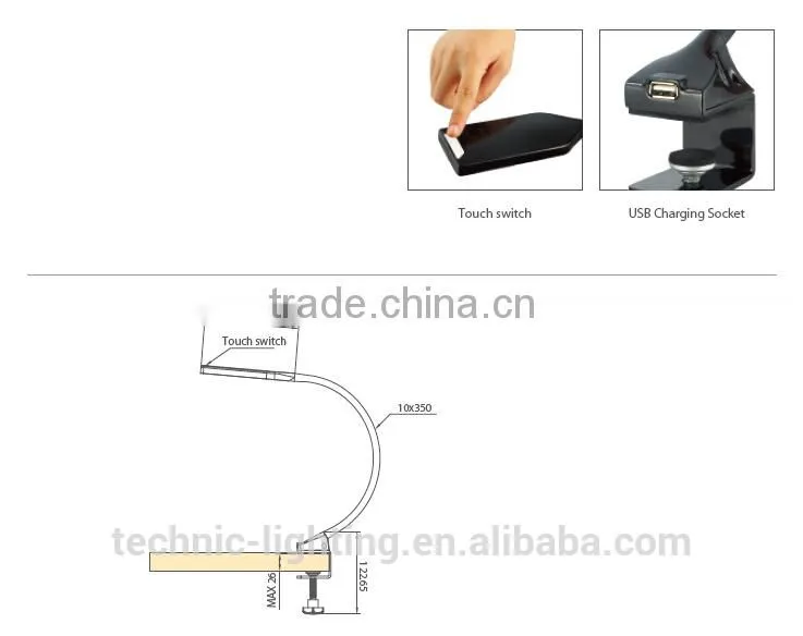 phone charging LED reading lamps with clip
