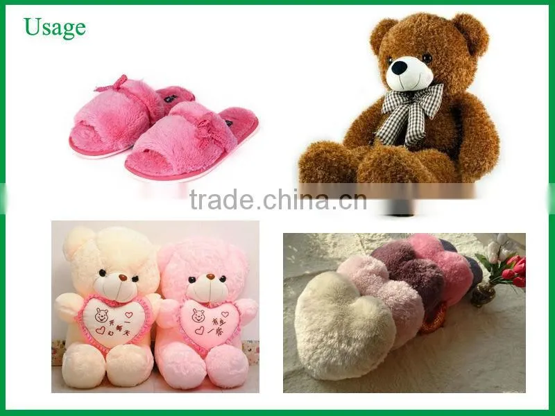 2015 Made in china 100 polyester PV long plush fur fabric for toy
