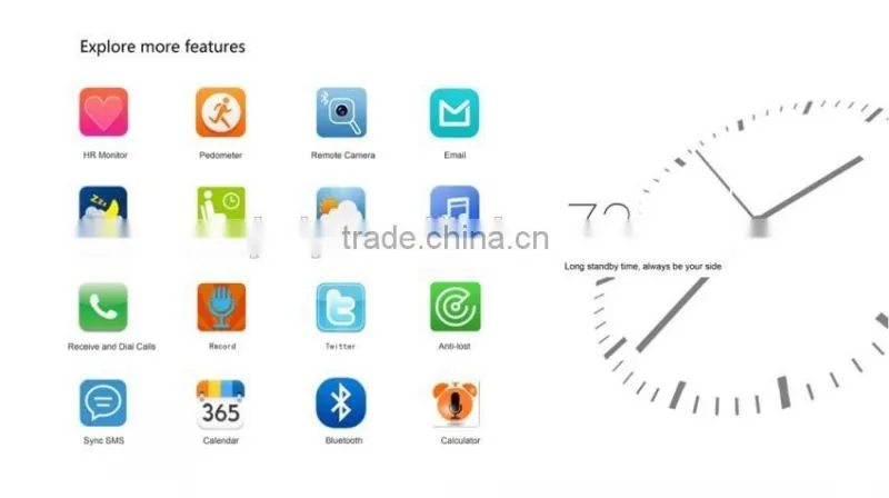 Hot sale 2015 New Gift L10 Bluetooth Watch For Smart Phone heartrate Smartwatch wrist watch