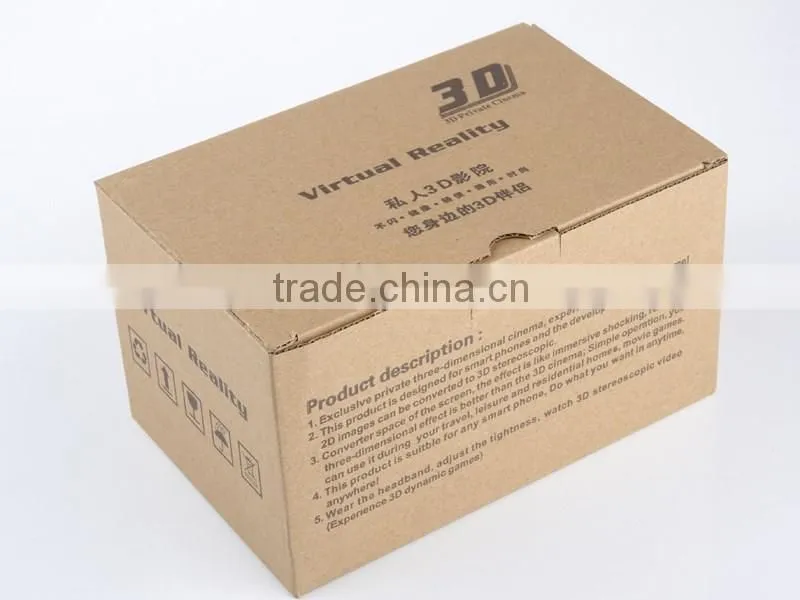 3D Virtual VR Reality Sex Mp4 Player Video Glasses For iPhone 5 5s 5c Cardboard Head Mount Plastic Virtual Reality 3D Glasses