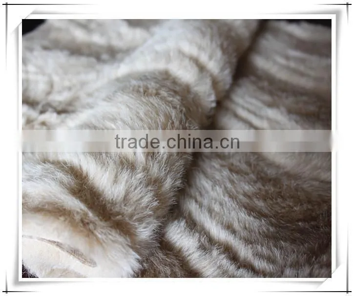 creamy white wavy fake fur fabric