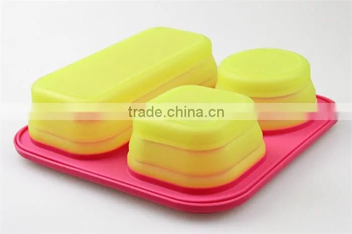 3 cavity silicone bowl with lid,colorful and non-toxic silicone bowl, FDA silicone bowl