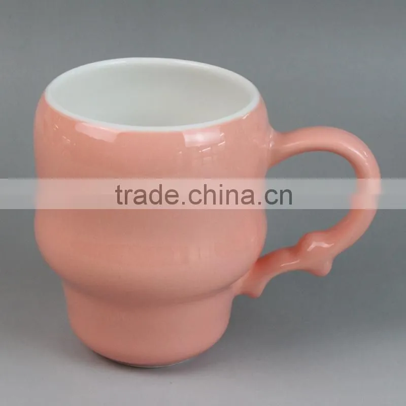 Ceramic yellow mug, paintable ceramics mug, 200ml mug